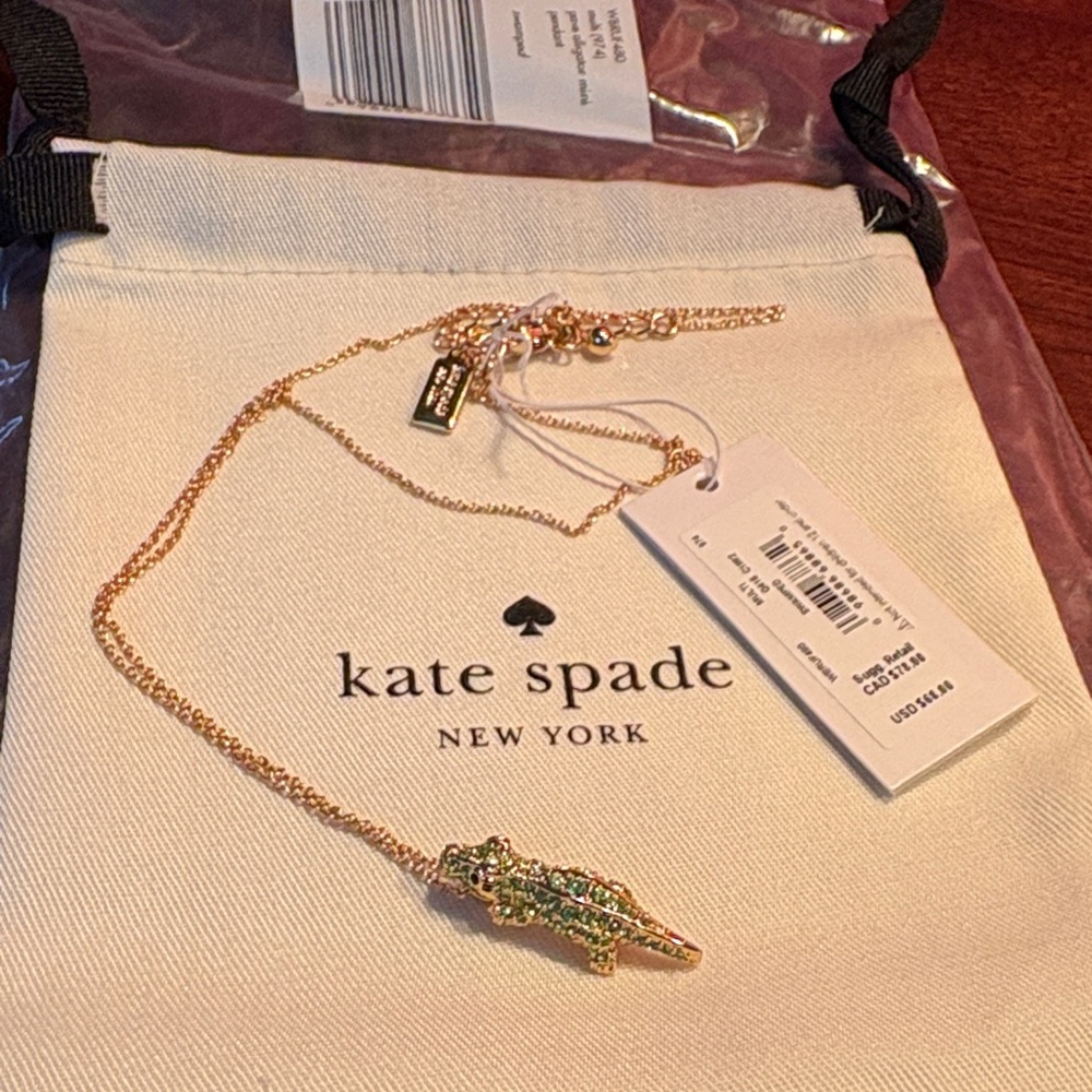 Kate Spade Alligator Pave Necklace